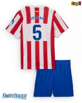 Atletico Madrid Johnny Cardoso #5 Echipament de Fotbal Replică 2025-26 Copii Acasa (+ Șorturi)